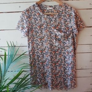 Whistles sheer floral silk tee 4 (XS/S)
